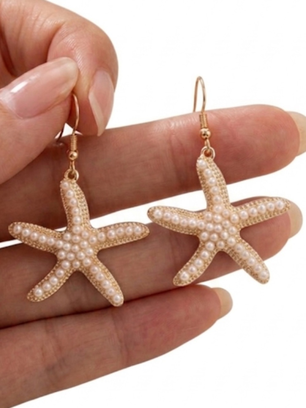Starfish Dangle Earrings Coastal Nautical Beach Jewelry Ocean Resortwear
C4